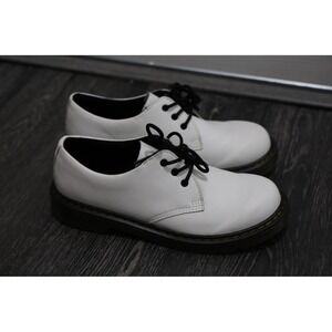 Dr Martens‎ 1461 Leather Derby Shoes White Black Lace Up